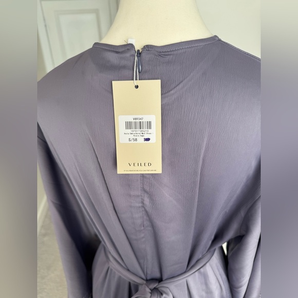 Elegant Purple Women's Dress - Picture 4 of 4